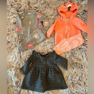 Carter’s Baby Girl Winter Outfit Bundle - 3 Month